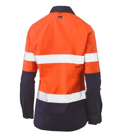 Picture of Bisley,Women's Taped Hi Vis Stretch V-Neck Shirt